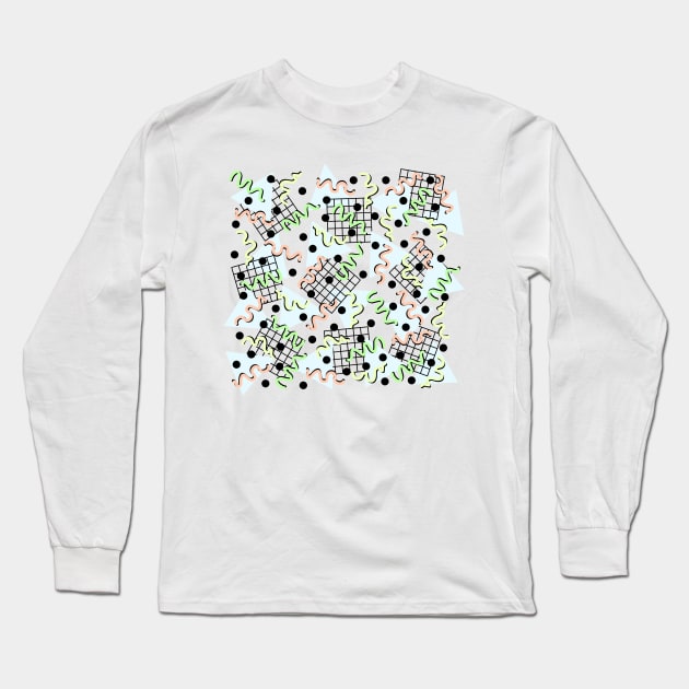 Memphis Long Sleeve T-Shirt by fivemmPaper